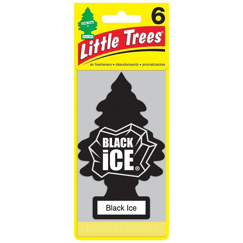 Little Tree Air Freshener 6 Pack - Black Ice