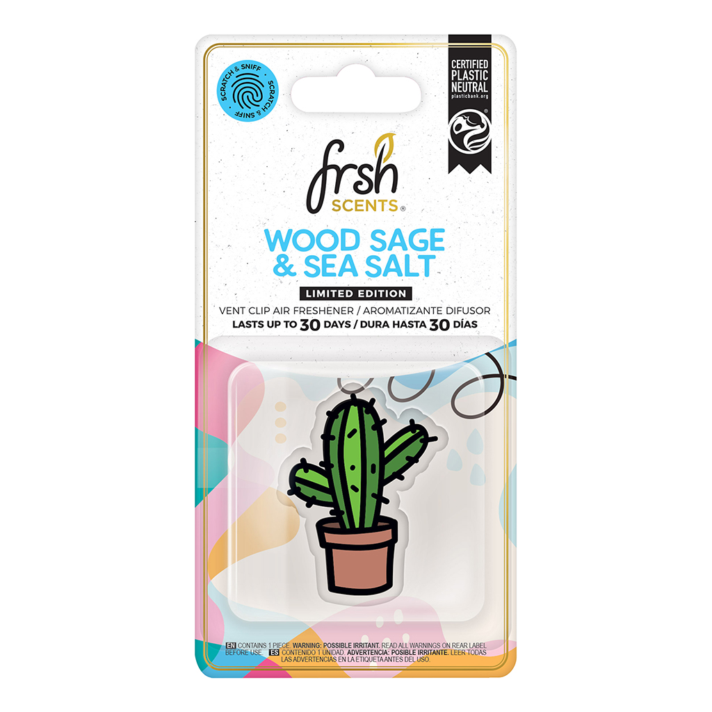FRSH Cactus Inflatable 3D Vent Clip - Wood Sage & Sea Salt