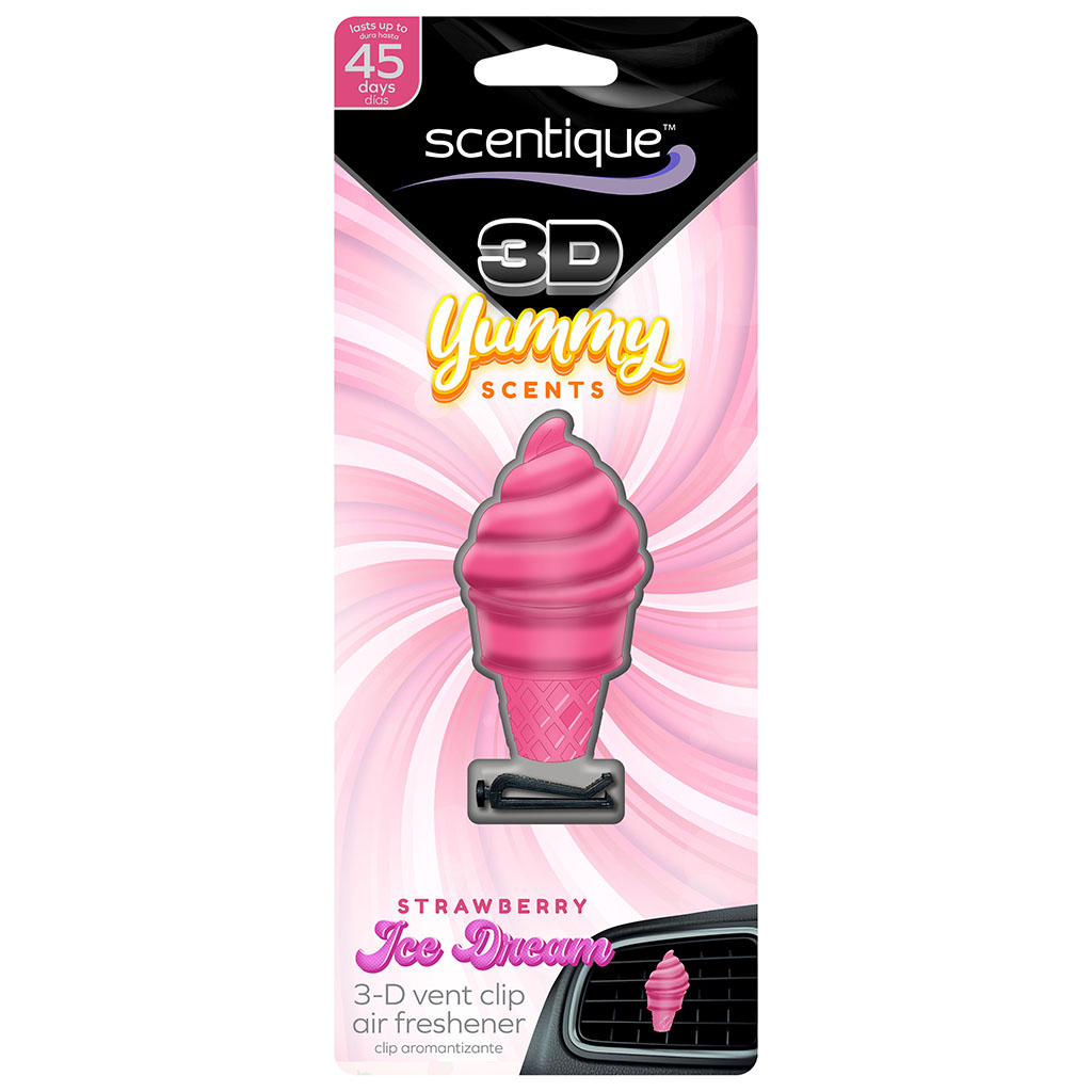 Scentique 3D Ice Cream Air Freshener - Strawberry