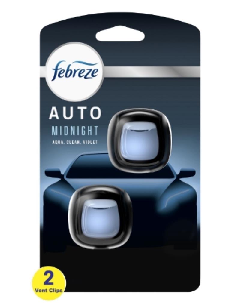 Febreze Car Vent 2 Count Air Freshener - Midnight