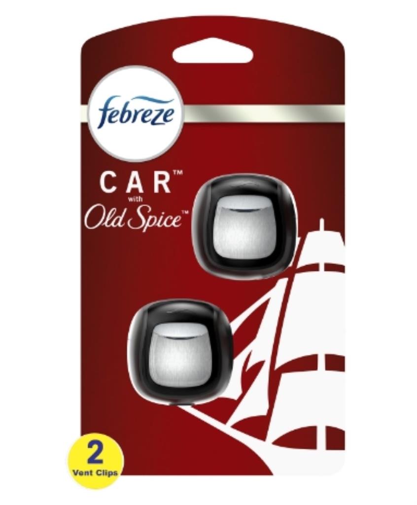 Febreze Car Vent 2 Count Air Freshener - Old Spice