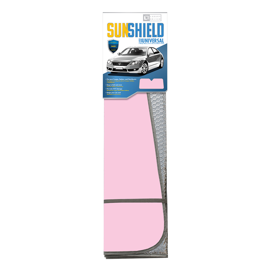 Luxury Driver Pink Matte Universal Sun Shield Classic