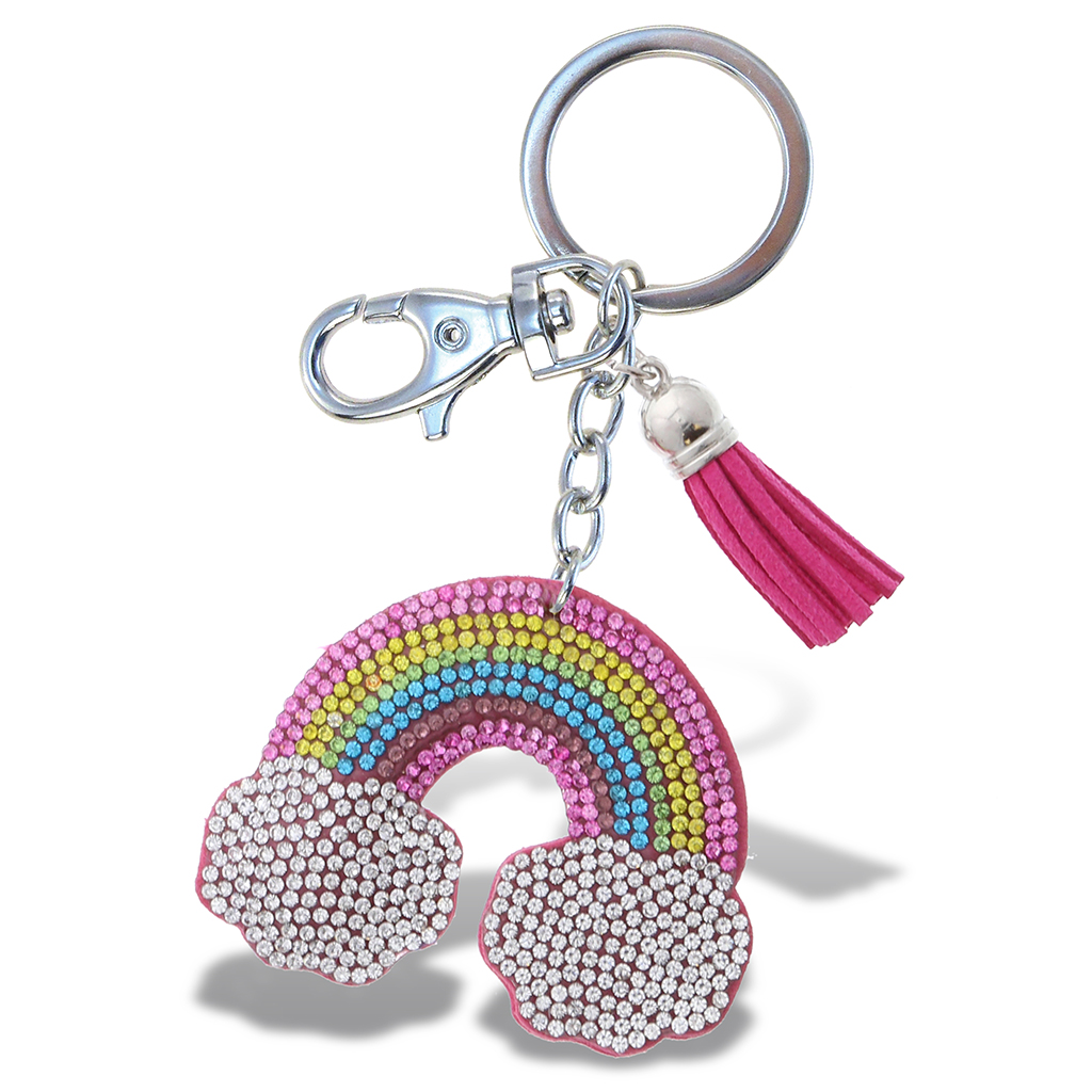 Sparkling Charms Keychain - Rainbow