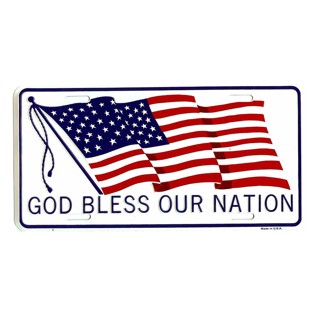 License Tag - God Bless Our Natn