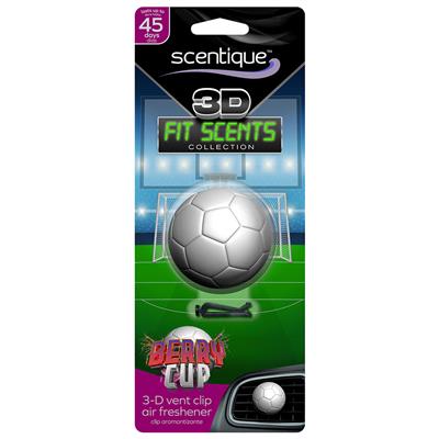 Scentique 3D Soccer Ball Air Freshener - Berry Cup