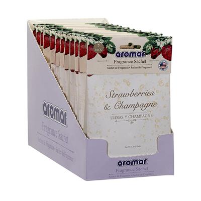 Aromar Scented Sachets Double Pack- Strawberry & Champagne