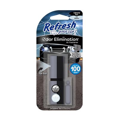 Refresh Odor Elimination Vent Clip Pump Spray- Lightning Bolt/Ice Storm