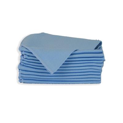 Elite Diamond Glass Microfiber Towel 15x18 Blue- 1 Dozen