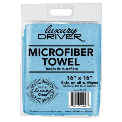 "Luxury Driver 16""x16"" Microfiber Dry Vending Towel - 100ct  - Blue"