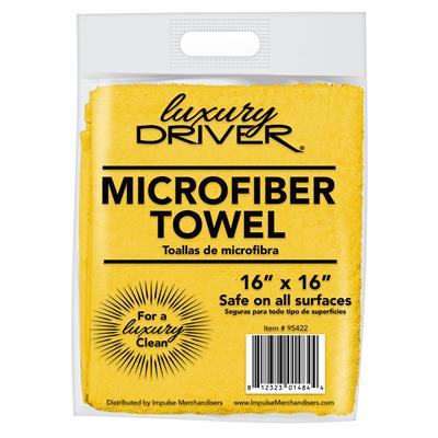"Luxury Driver 16""x16"" Microfiber Dry Vending Towel - 100ct  - Yellow"